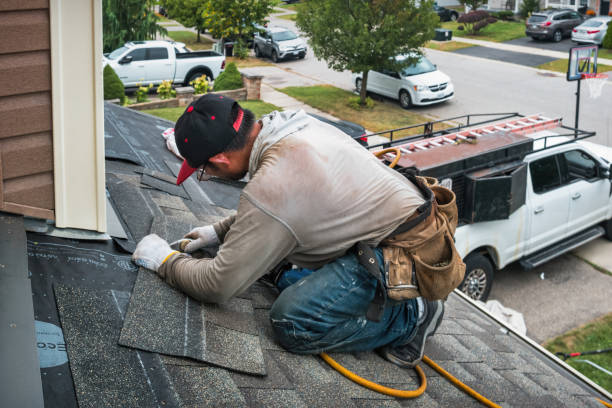 Professional Roof Replacement technician working in Hyde Park, PA